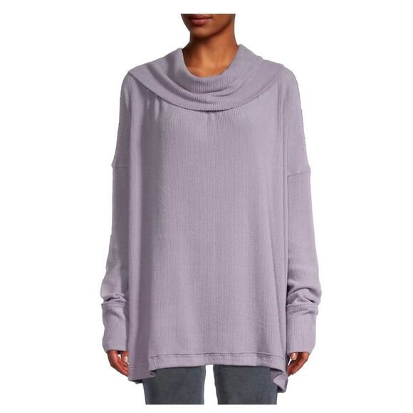 We The Free Purple Cowl Neck Knit Sweater - Picture 2 of 12